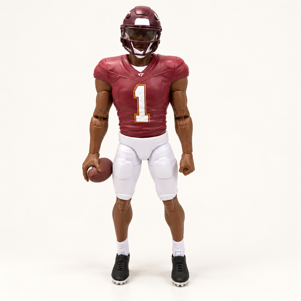 #1 Virginia Tech Walk-On Player | Dark – Collegiate Legends Action Figure