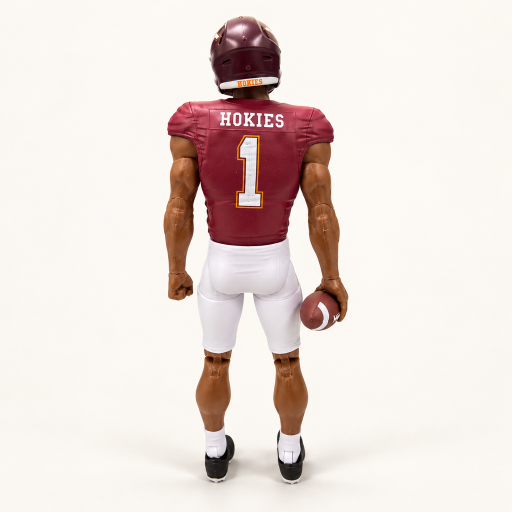 #1 Virginia Tech Walk-On Player | Dark – Collegiate Legends Action Figure