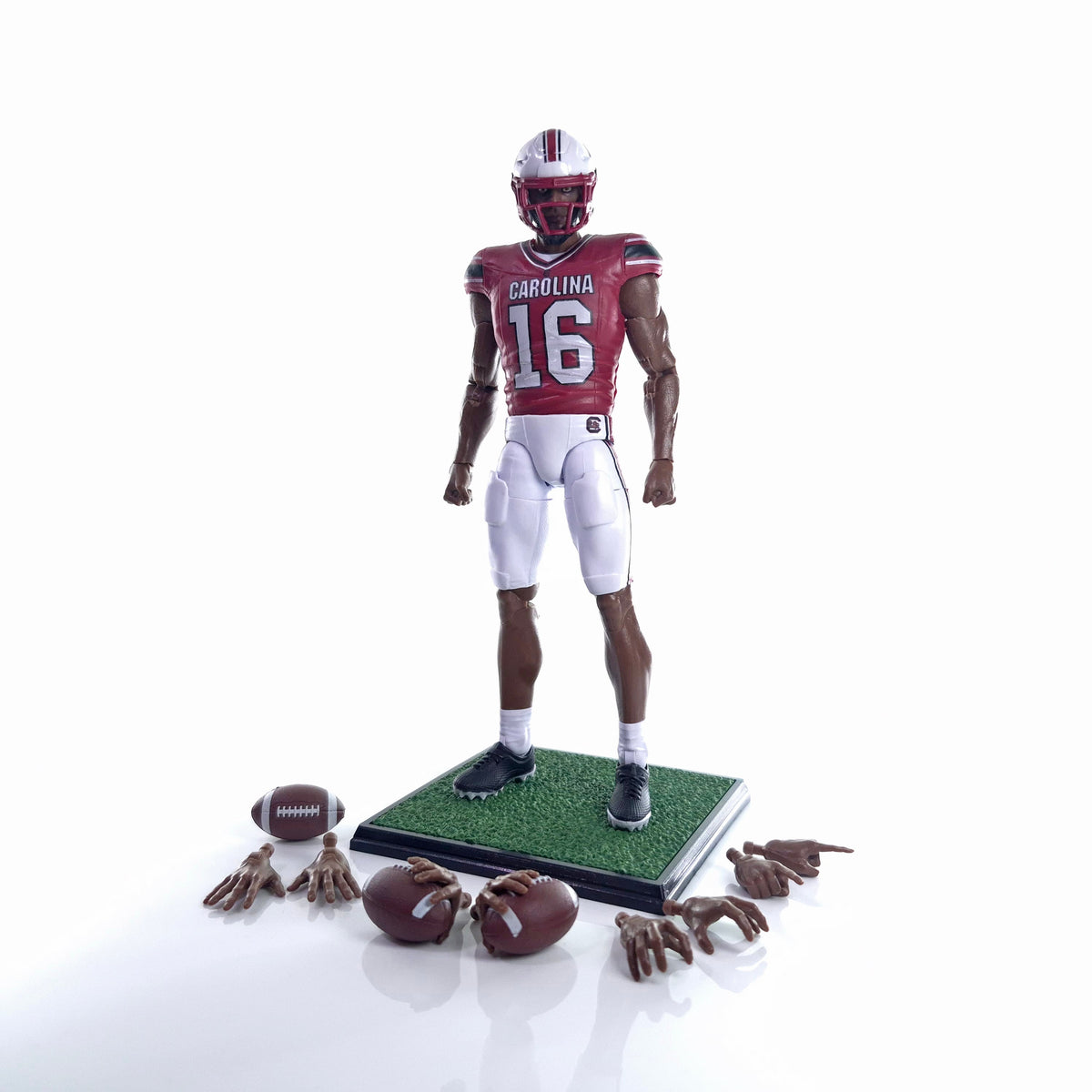 Collegiate Legends LaNorris Sellers #16 South Carolina Gamecocks autographed action figure with accessories